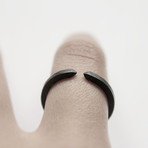 Two Close // Oxidized Silver Ring (Size 5)