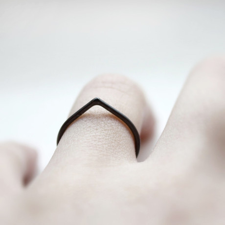 Thorn // Oxidized Silver Ring (Size 5)