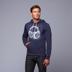 Blueprint Hooded Pullover // Navy Blue (2XL)