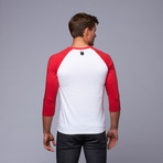 Golden State of Mind Raglan Tee // White + Red (S)