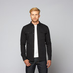 Woodman Woven Shirt Jacket // Dirty Black (S)
