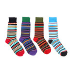 Dress Socks // Assorted Stripes 2 // Pack of 4