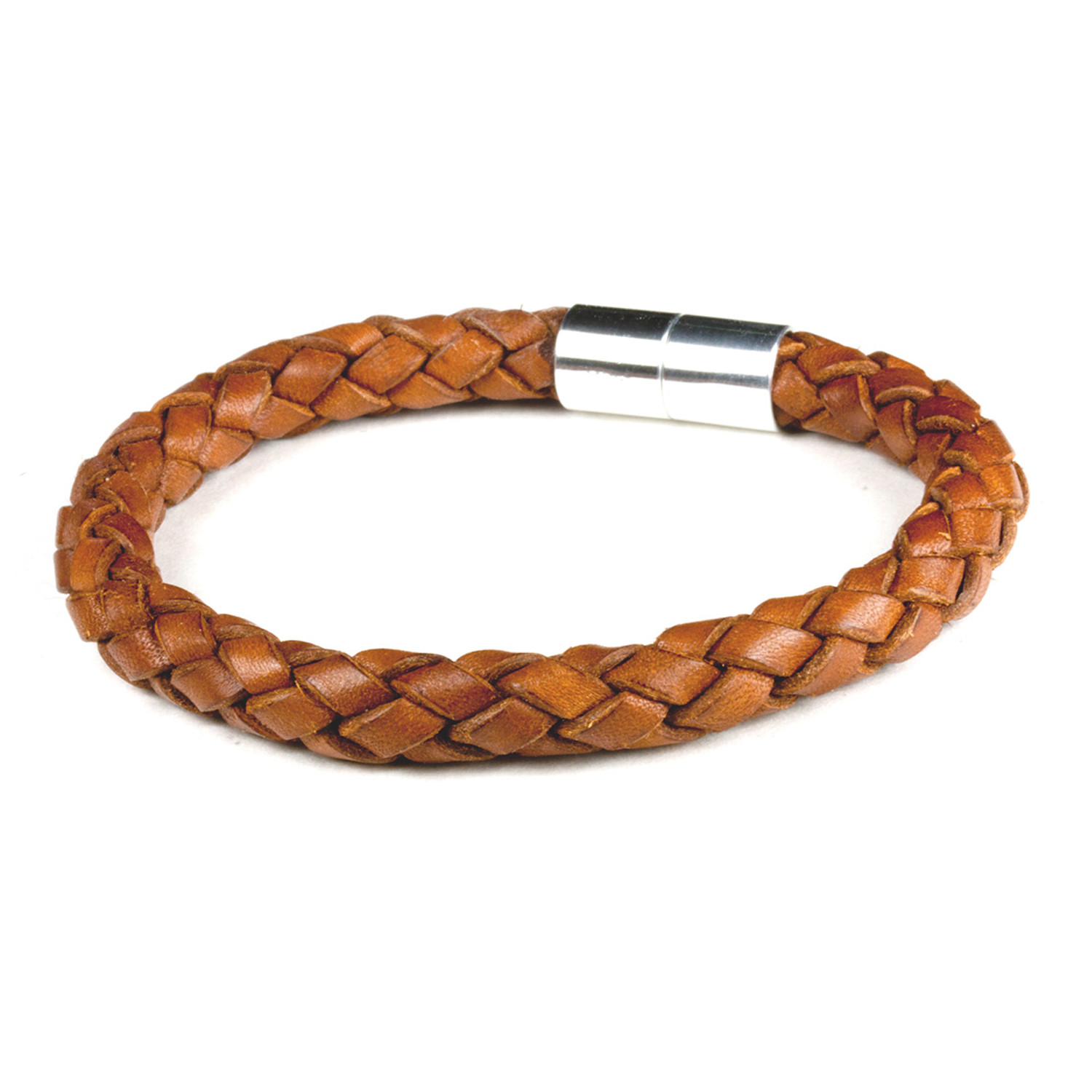 PRO Leather Magnet Therapy Bracelet // Saddle // 8MM (Large) - SUKI USA ...