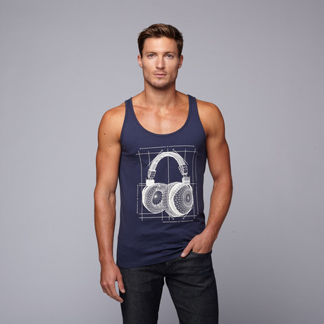 Blueprint Tank // Navy Blue (S)