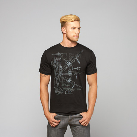 P-47 Tee // Black (S)