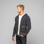 Hoodie // Navy + Olive (M)