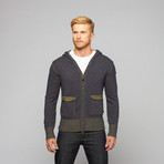 Hoodie // Navy + Olive (M)