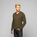 Birdseye Sweater // Olive (M)