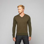 Birdseye Sweater // Olive (M)
