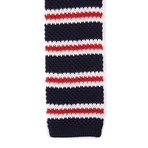 Striped Knit Tie // Navy + White + Red