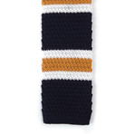 Striped Knit Tie // Navy + White + Yellow