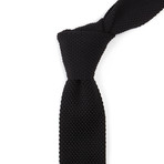 Solid Knit Tie // Black