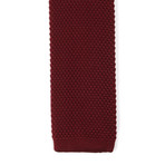 Solid Knit Tie // Wine