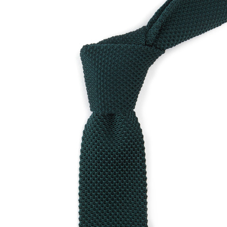 Solid Knit Tie // Olive