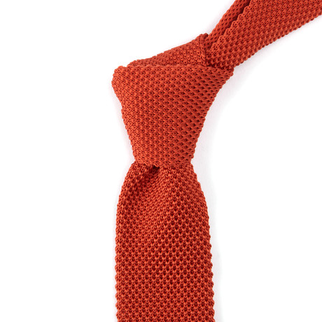 Solid Knit Tie // Orange