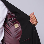 Wool Two-Button Slim Fit Suit // Black (US: 36S / 30” Waist)