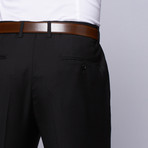 Wool Two-Button Slim Fit Suit // Black (US: 38L / 32" Waist)