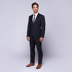 Wool Two-Button Slim Fit Suit // Navy (US: 34R / 28” Waist)