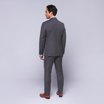 Wool Two-Button Slim Fit Suit // Grey (US: 40S / 34" Waist)