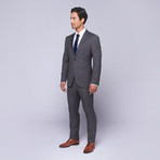 Wool Two-Button Slim Fit Suit // Grey (US: 36S / 30” Waist)