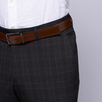 Wool Two-Button Slim Fit Suit // Black Plaid (US: 34S / 28" Waist)