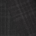 Wool Two-Button Slim Fit Suit // Black Plaid (US: 38S / 32" Waist)