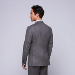 Wool Two-Button Slim Fit Sportcoat // Black + Grey Plaid (US: 40S)