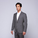 Wool Two-Button Slim Fit Sportcoat // Black + Grey Plaid (US: 36R)
