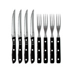 Old Farmer BBQ Set // 4 Steak Knives + 4 Steak Forks (Classic)