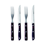 Old Farmer BBQ Set // 2 Steak Knives + 2 Steak Forks (Classic)