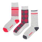 Benjamin Dress Sock // Heather Grey // Pack of 3