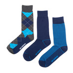 David Dress Sock // Navy // Pack of 3