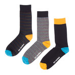 Henry Dress Sock // Black // Pack of 3