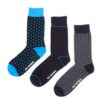 Oliver Dress Sock // Royal // Pack of 3
