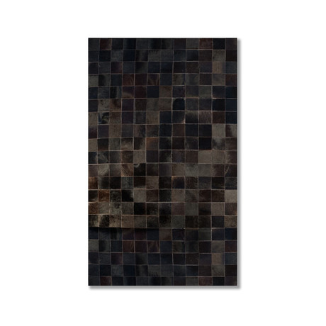 Barcelona Cowhide Small Patch Rug // 8' x 10' (Chocolate)