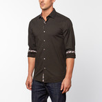 Dotted Button-Up // Black + White (M)