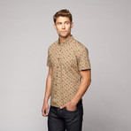 Poplin Print Shirt // Tan (XS)