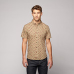 Poplin Print Shirt // Tan (XS)