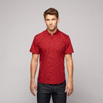 Poplin Print Shirt // Red (S)