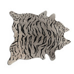 Togo Cowhide Rug // Tiger (Black + Grey)