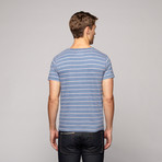 Indigo Pocket Tee // Red Stripe (XL)