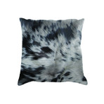 Torino Cowhide Pillow // Patterned // 18" Square (Black)