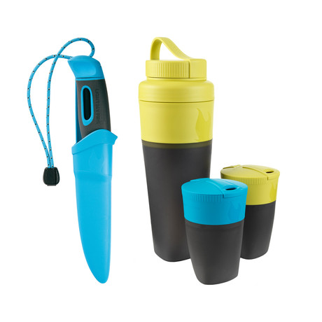 Swedish FireKnife + Pack-Up Drink Kit // Blue (Green + Black)