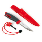 Swedish FireKnife + Pack-Up Drink Kit // Red (Green + Black)