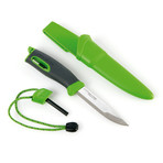 Swedish FireKnife + Pack-Up Drink Kit // Green (Green + Black)