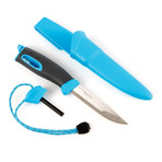 Swedish FireKnife + Pack-Up Drink Kit // Blue (Green + Black)