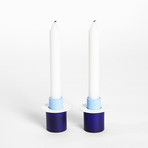 Field Candlesticks // Set of 2 (Blue)