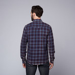 Western Twill Shirt  // Navy + Red (M)