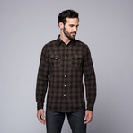 Western Twill Shirt // Grey + Navy + Red (S)