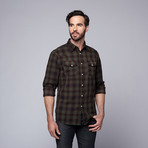 Western Twill Shirt // Grey + Navy + Red (S)